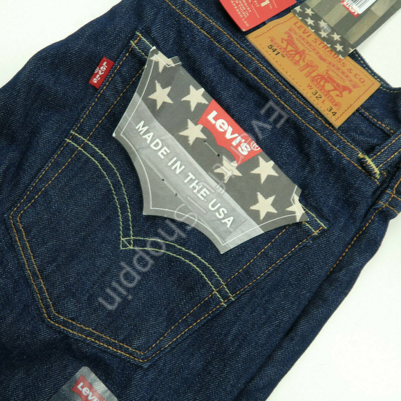 Levis 541 Athletic Fit Dark Wash Jeans Made in USA - Picture 4 of 7
